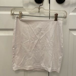 White mini skirt